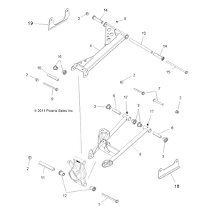 Weld-Cntrlarm,Lower,Rr,Rh,Lt,Blk by Polaris 1018218-458 OEM Hardware P1018218-458 Off Road Express Drop Ship