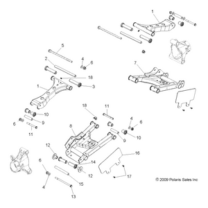 Weld Control Arm Rear Lower Rig by Polaris 1018208-458 OEM Hardware P1018208-458 Off Road Express