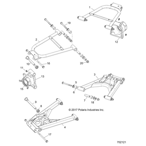 Weld-Control Arm,Rr,Lower,Lh,Blk by Polaris 1023591-458 OEM Hardware P1023591-458 Off Road Express