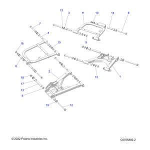 Weld-Control Arm,Rr,Lower,Lh,Ggr by Polaris 1022802-728 OEM Hardware P1022802-728 Off Road Express