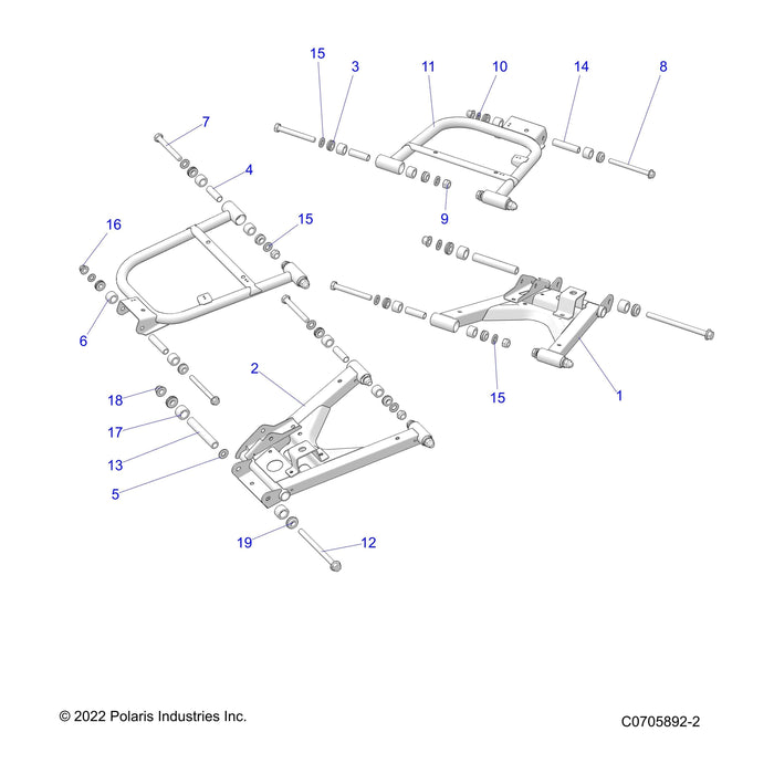 Weld-Control Arm,Rr,Lower,Lh,Ggr by Polaris