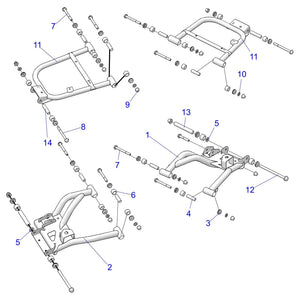 Weld-Control Arm,Rr,Lower,Lh,Ggr by Polaris 1023545-728 OEM Hardware P1023545-728 Off Road Express