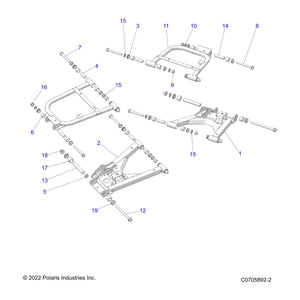 Weld-Control Arm,Rr,Upper,Lh,Ggr by Polaris 1022800-728 OEM Hardware P1022800-728 Off Road Express