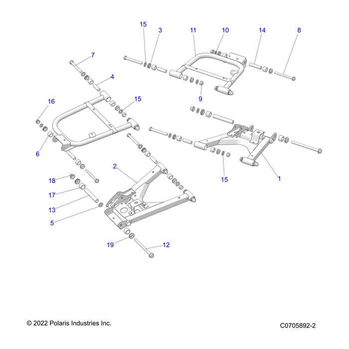 Weld-Control Arm,Rr,Upper,Lh,Ggr by Polaris