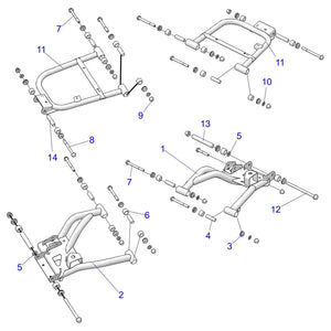 Weld-Control Arm,Rr,Upper,Lh,Wht by Polaris 1022800-133 OEM Hardware P1022800-133 Off Road Express