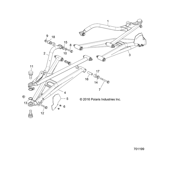 Weld-Control Arm Upper Frt Right by Polaris