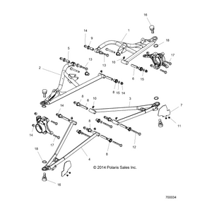 Weld-Ctl Arm,Upper,Fr,Lh,64,Vdbl by Polaris 1018824-619 OEM Hardware P1018824-619 Off Road Express