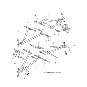 Weld Ctrl Arm Frt Lower Left 64 I by Polaris 1018826-293 OEM Hardware P1018826-293 Off Road Express