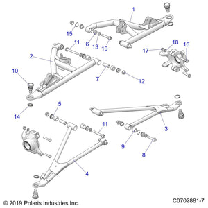 Weld-Ctrl Arm,Lower,Fr,Lh,64,Blk by Polaris 1544336-458 OEM Hardware P1544336-458 Off Road Express