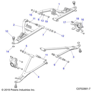 Weld-Ctrl Arm,Lower,Fr,Lh,64,Blk by Polaris 1544867-458 OEM Hardware P1544867-458 Off Road Express