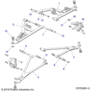 Weld-Ctrl Arm,Lower,Fr,Lh,64,Blu by Polaris 1544336-751 OEM Hardware P1544336-751 Off Road Express