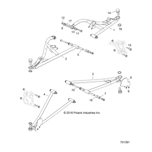 Weld-Ctrl Arm,Lower,Fr,Lh,64,Mtt by Polaris 1021480-632 OEM Hardware P1021480-632 Off Road Express