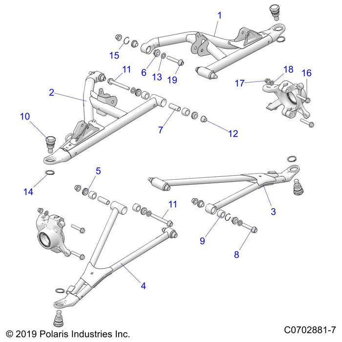 Weld-Ctrl Arm,Lower,Fr,Lh,64,Om by Polaris