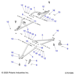 Weld-Ctrl Arm,Lower,Fr,Lh,64,Red by Polaris 1025139-293 OEM Hardware P1025139-293 Off Road Express