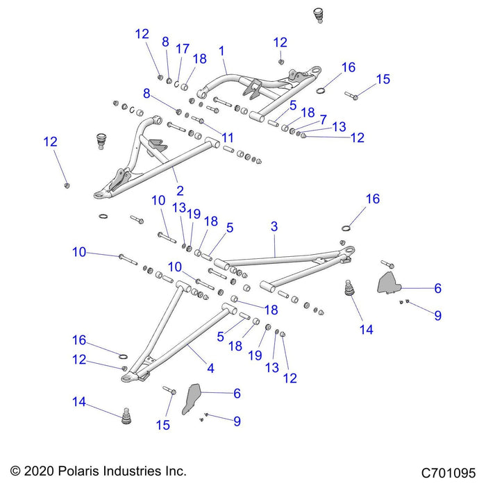 Weld-Ctrl Arm,Lower,Fr,Lh,64,Red by Polaris