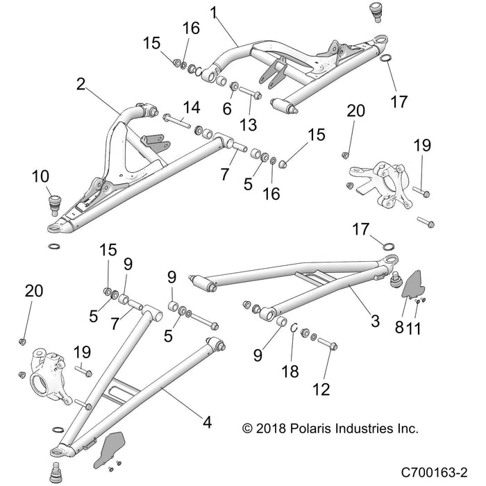 Weld-Ctrl Arm,Lower,Fr,Lh,72,Blu by Polaris