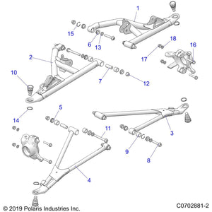 Weld-Ctrl Arm,Lower,Fr,Rh,64,Blu by Polaris 1544337-751 OEM Hardware P1544337-751 Off Road Express