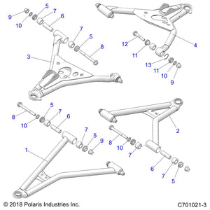 Weld-Ctrl Arm,Lower,Frt,Lh,50,Rd by Polaris 1021404-293 OEM Hardware P1021404-293 Off Road Express