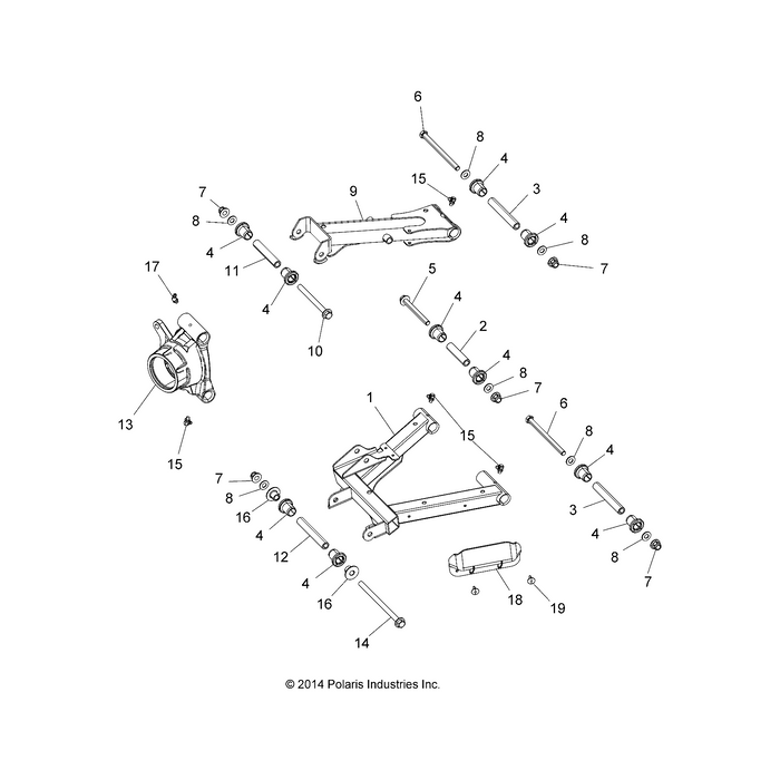 Weld-Ctrl Arm,Lower,Rr,Lh,Blk by Polaris