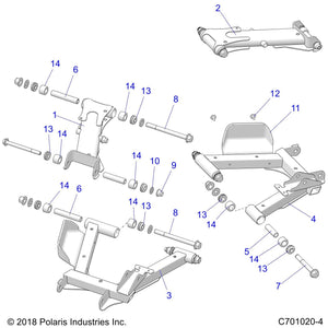 Weld-Ctrl Arm,Lower,Rr,Lh,Red by Polaris 1021410-293 OEM Hardware P1021410-293 Off Road Express