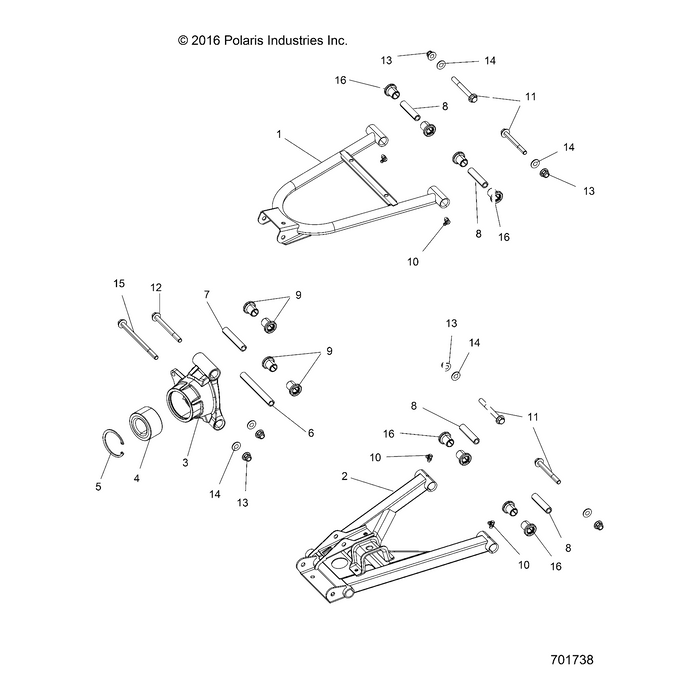 Weld-Ctrl Arm,Rr,Up,Rh,Vl Bl by Polaris