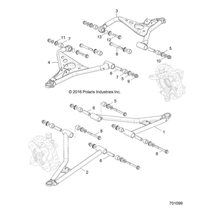 Weld-Ctrl Arm,Upper,Fr,L,60,C.Sn by Polaris 1022425-446 OEM Hardware P1022425-446 Off Road Express