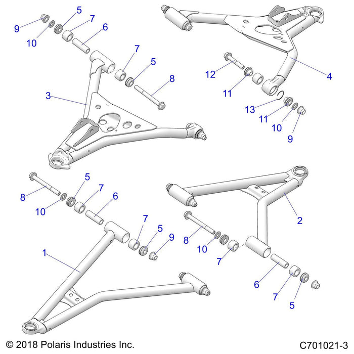 Weld-Ctrl Arm,Upper,Frt,Lh,50,Rd by Polaris