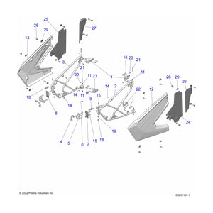 Weld-Door,Lh,Blk by Polaris 1025650-458 OEM Hardware P1025650-458 Off Road Express