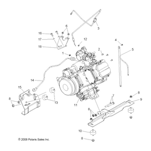 Weld-Engine Mnt,500,Blk by Polaris 1016421-329 OEM Hardware P1016421-329 Off Road Express