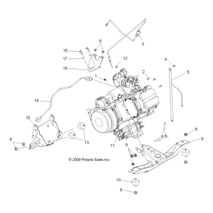 Weld-Engine Mnt,500,Blk by Polaris 1017425-329 OEM Hardware P1017425-329 Off Road Express