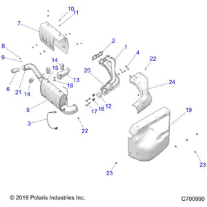 Weld-Exhaust Hanger,Blk by Polaris 1023346-458 OEM Hardware P1023346-458 Off Road Express