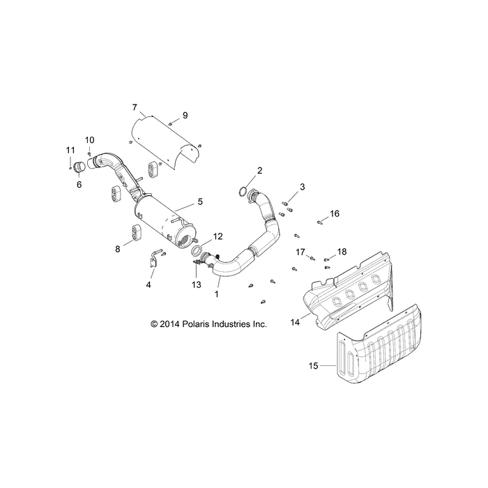 Weld-Exhaust,Hanger,Frame,Blk by Polaris