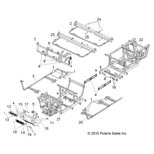 Weld-Frame,Front,Blk by Polaris 1017649-067 OEM Hardware P1017649-067 Off Road Express Drop Ship