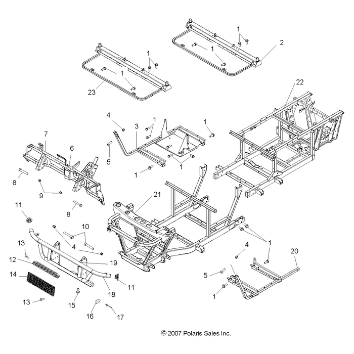 Weld-Frame,Rear,Blk by Polaris