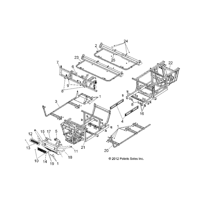 Weld-Frame,Rear,M Blk by Polaris