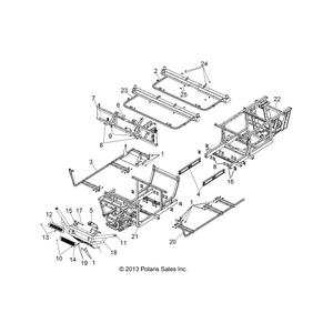 Weld-Frame,Rear,M Blk by Polaris 1017650-458 OEM Hardware P1017650-458 Off Road Express Drop Ship