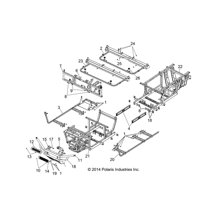 Weld-Frame,Rear,M.Blk by Polaris