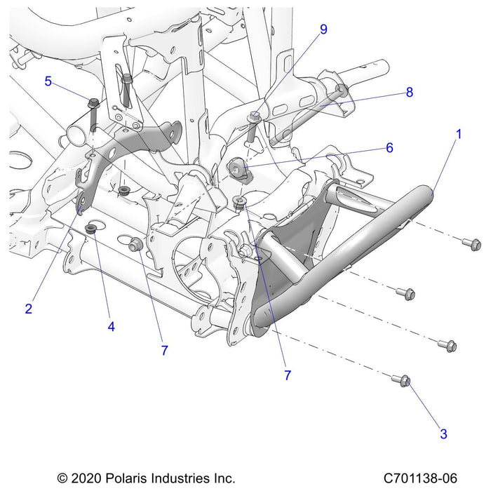 Weld-Frt,Bumper,Blk by Polaris