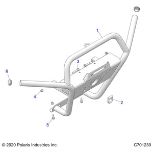 Weld-Frt,Bumper,Rgr,Blk by Polaris 1025341-458 OEM Hardware P1025341-458 Off Road Express Drop Ship