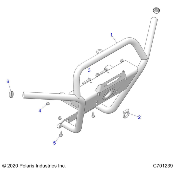 Weld-Frt,Bumper,Rgr,Blk by Polaris