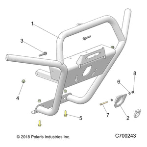 Weld-Frt,Bumper,Rgr.Lm Squ by Polaris 1021730-630 OEM Hardware P1021730-630 Off Road Express Drop Ship