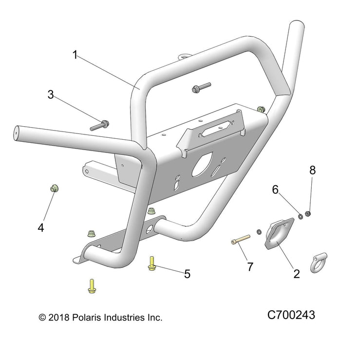 Weld-Frt,Bumper,Rgr.Lm Squ by Polaris