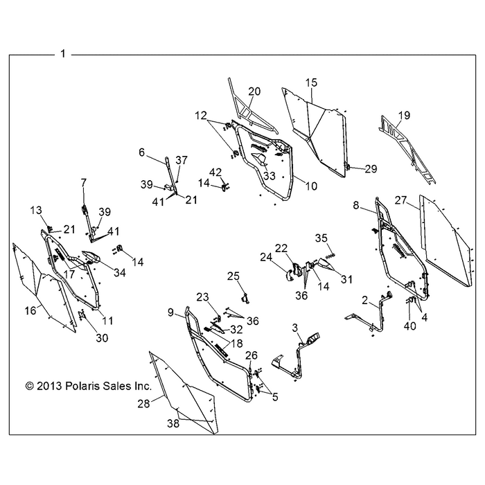 Weld-Hinge Bracket,Rr,Rh,Rz4 by Polaris