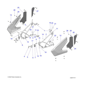 Weld-Hinge,Rr,Upper,Blk by Polaris 1025649-458 OEM Hardware P1025649-458 Off Road Express