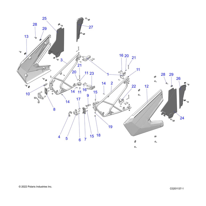 Weld-Hinge,Rr,Upper,Blk by Polaris