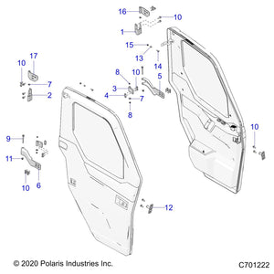 Weld-Hinge,Upper,Lh,Blk by Polaris 1023598-458 OEM Hardware P1023598-458 Off Road Express