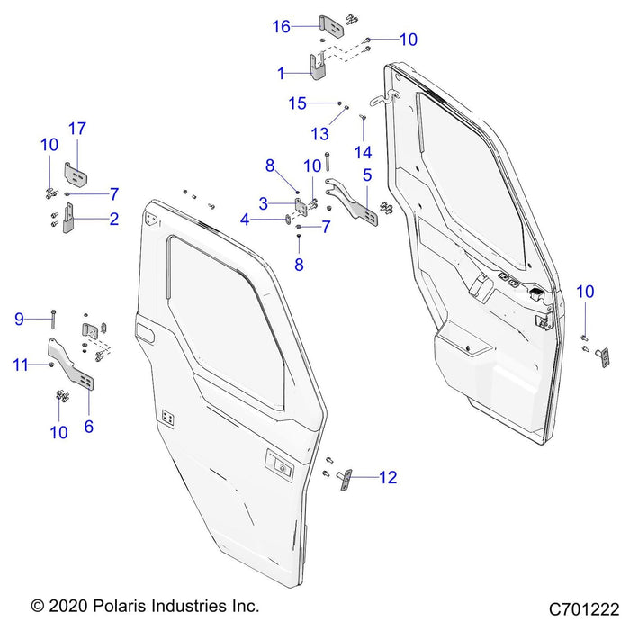 Weld-Hinge,Upper,Lh,Blk by Polaris