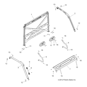 Weld-Hip,Bolster,Lh,M.Blk by Polaris 1018084-458 OEM Hardware P1018084-458 Off Road Express