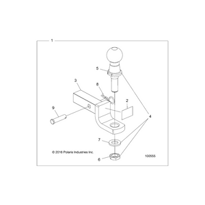 Weld-Hitch,Drawbar,M.Blk by Polaris 1022369-458 OEM Hardware P1022369-458 Off Road Express