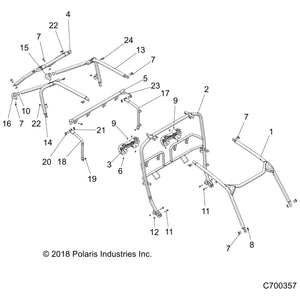 Weld-Hoop,Rops,Mid,Mp,Lf Lime by Polaris 1025089-801 OEM Hardware P1025089-801 Off Road Express Drop Ship